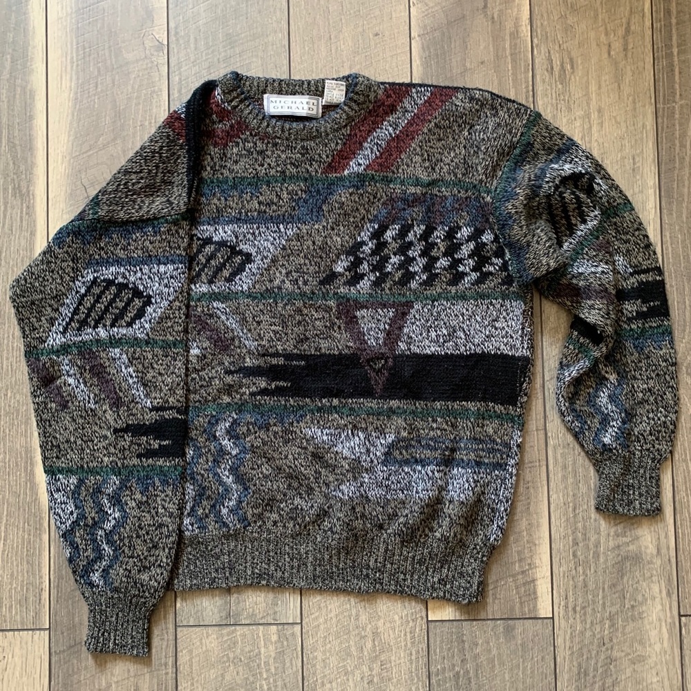 Shapes Lines and Squiggles Sweater